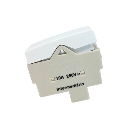 Imagem de Conjunto Margirius Sleek Módulo Interruptor Intermediário PA016057 Branco 673145