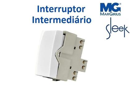 Imagem de Conjunto Margirius Sleek Módulo Interruptor Intermediário PA016057 Branco 673145