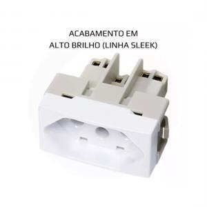 Imagem de Conjunto Margirius Sleek Módulo Tomada 20A PA016048 Branco - 673129
