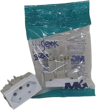 Imagem de Conjunto Margirius Sleek Módulo Tomada 20A PA016048 Branco - 673129