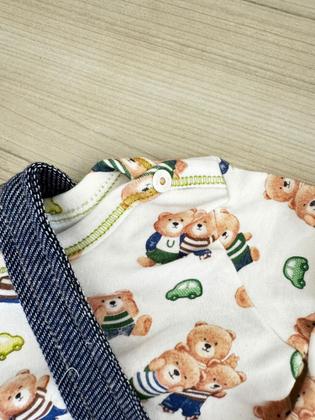 Imagem de Conjunto Masculino Bebê Luxo com Suspensório Upi Uli Algodão Egipcio 1376