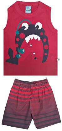 Imagem de Conjunto Masculino Bebê Regata C/bermuda Com Estampas Ao G