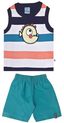 Imagem de Conjunto Masculino Bebê Regata C/bermuda Com Estampas Ao G