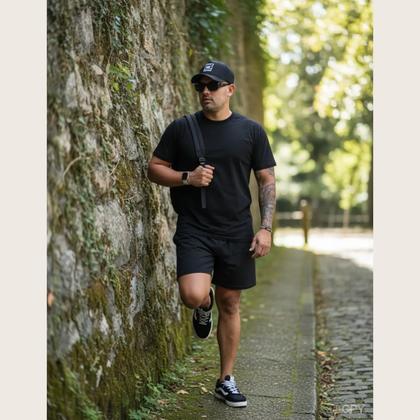 Imagem de Conjunto Masculino de Verão Camiseta + Shorts Texturizado Leve e Super Confortável