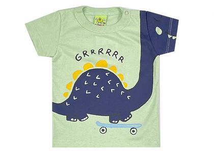 Imagem de Conjunto Masculino Infantil Dino Grr - Lual Kids - Menta/Marinho