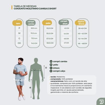 Imagem de Conjunto Masculino Moletinho Shorts e Camiseta