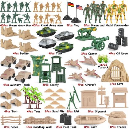 Imagem de Conjunto masculino Toy Army Divwa Army Base 160 unidades para meninos de 8 a 12 anos