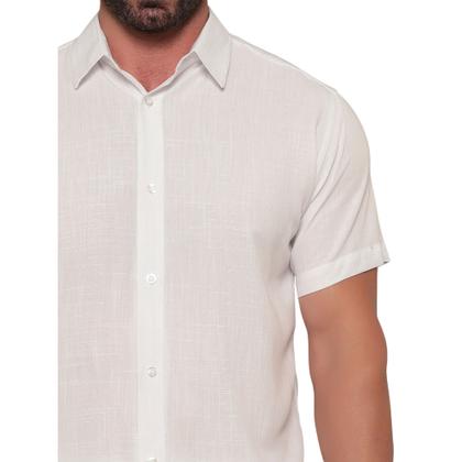 Imagem de Conjunto Masculino Visocose Camisa Botão Bermuda Moda Praia