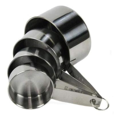 Imagem de Conjunto Medidores Cozinha Xícara Copo Dosador Inox 4 Pcs