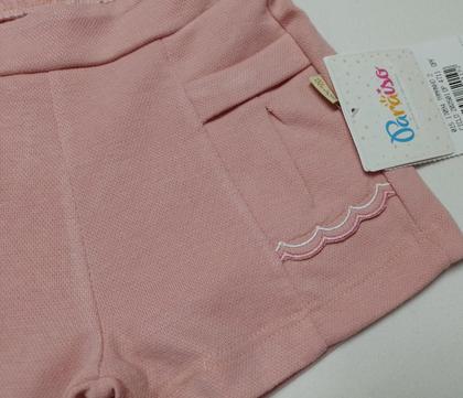 Imagem de Conjunto Menina Blusa Bordada + Shorts Verão Paraiso 17094