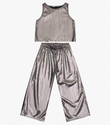 Imagem de Conjunto Menina Blusa com Pantacourt Trick Nick Cinza