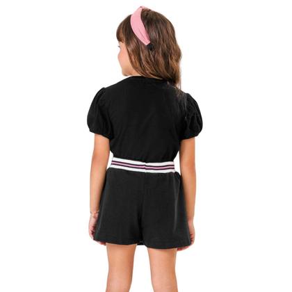 Imagem de Conjunto Menina Blusa Com Shorts Saia Trick Nick Preto Urso