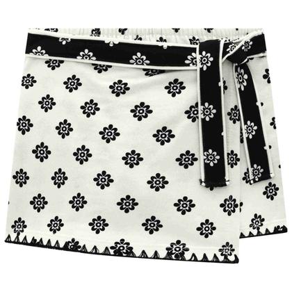 Imagem de Conjunto Menina Milon Cropped Ribana Short Saia Moletinho Preto