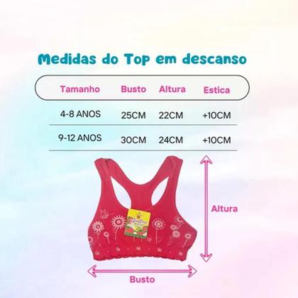 Imagem de Conjunto Menina Moça Infantil Top E Calcinha Boxer Kit 2 Pçs