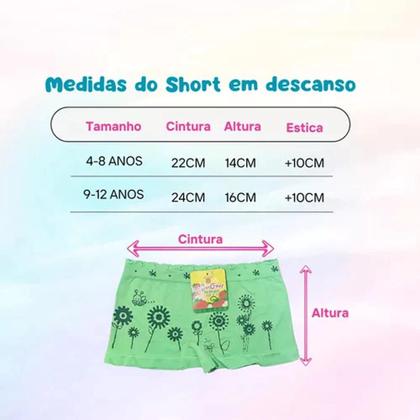 Imagem de Conjunto Menina Moça Infantil Top E Calcinha Boxer Kit 2 Pçs