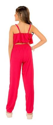 Imagem de Conjunto Menina Moda Infantil Calça Social Luxo Estilo Diva