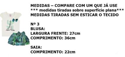 Imagem de CONJUNTO MENINAS PARA FESTA C/ SHORT-SAIA Nº3 LINDO