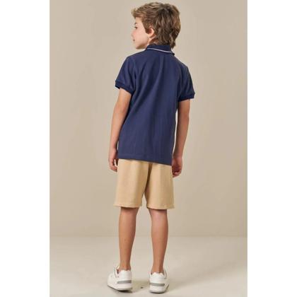 Imagem de Conjunto Menino Camisa Polo em Piquet e Bermuda em cotton com elastano Luc.boo