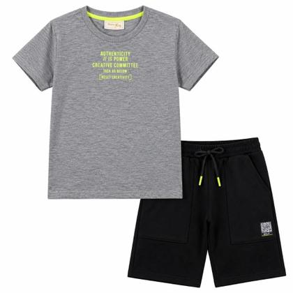 Imagem de Conjunto menino camiseta bermuda cotelê serelepe