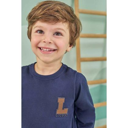 Imagem de Conjunto Menino Camiseta em Meia Malha Bege e Calça Skinny Canelado Verde -LucBoo