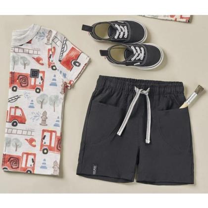 Imagem de Conjunto Menino Infantil Camiseta Malha Comfy e Bermuda Nylon Tecnospan com Elastano- LucBoo
