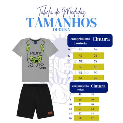 Conjunto Menino Infantil Estampado Bermuda em Tactel Cores Sortidas Duduka Imagem de Conjunto Menino Infantil Estampado Bermuda em Tactel Cores Sortidas Duduka