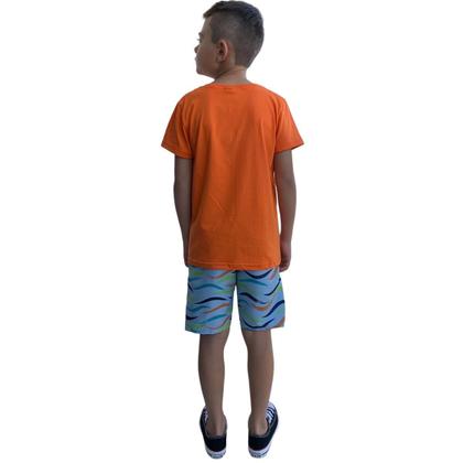 Conjunto Menino Infantil Estampado Bermuda em Tactel Cores Sortidas Duduka Imagem de Conjunto Menino Infantil Estampado Bermuda em Tactel Cores Sortidas Duduka