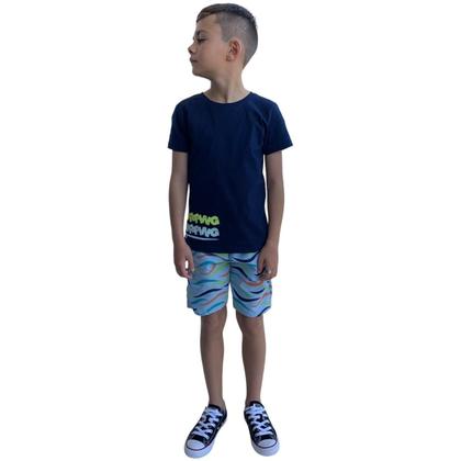 Conjunto Menino Infantil Estampado Bermuda em Tactel Cores Sortidas Duduka Imagem de Conjunto Menino Infantil Estampado Bermuda em Tactel Cores Sortidas Duduka