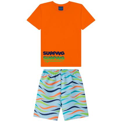 Conjunto Menino Infantil Estampado Bermuda em Tactel Cores Sortidas Duduka Imagem de Conjunto Menino Infantil Estampado Bermuda em Tactel Cores Sortidas Duduka
