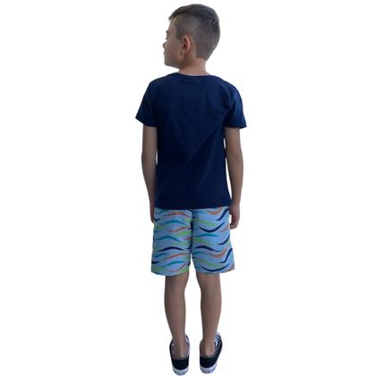 Conjunto Menino Infantil Estampado Bermuda em Tactel Cores Sortidas Duduka Imagem de Conjunto Menino Infantil Estampado Bermuda em Tactel Cores Sortidas Duduka