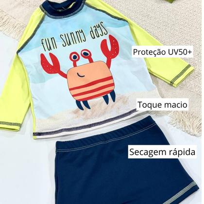 Imagem de Conjunto Menino Liso C/ Estampa Localizada 1 ao 10