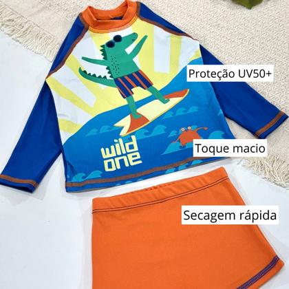 Imagem de Conjunto Menino Liso C/ Estampa Localizada 1 ao 10