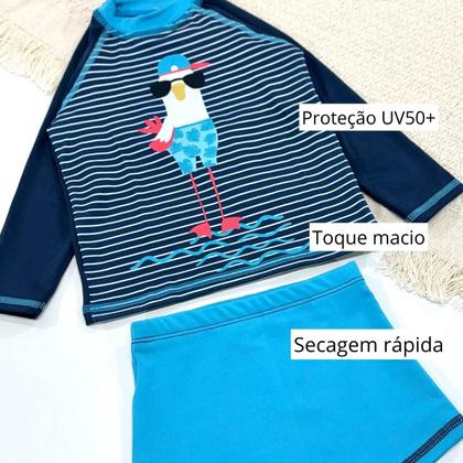 Imagem de Conjunto Menino Liso C/ Estampa Localizada 1 ao 10