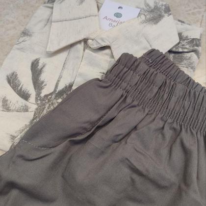 Imagem de Conjunto Menino Mauricinho Elegante Em Linho Look Social Infantil