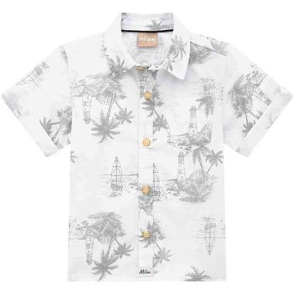 Imagem de Conjunto Menino Milon Camisa Tricoline e Bermuda em Panamá Rústico com Linho