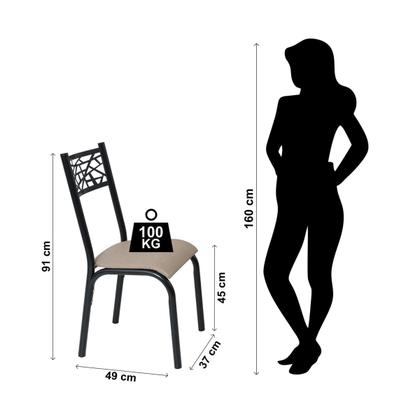 Imagem de Conjunto Mesa 110x72cm 1 Banco 2 Cadeiras Mega