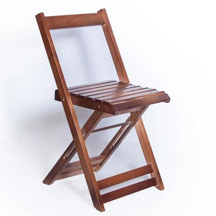 Imagem de Conjunto Mesa 120x70 6 Cadeiras Dobrável Imbuia Ref. W120.6I