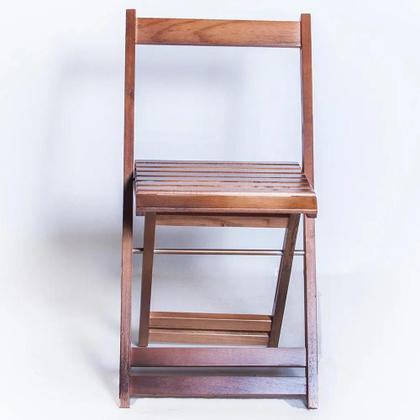 Imagem de Conjunto Mesa 120x70 6 Cadeiras Dobrável Imbuia Ref. W120.6I