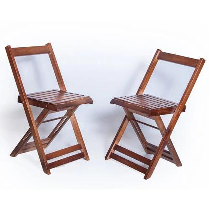 Imagem de Conjunto Mesa 120x70 6 Cadeiras Dobrável Imbuia Ref. W120.6I