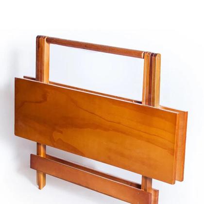 Imagem de Conjunto Mesa 120x70 6 Cadeiras Dobrável Mel Ref. W120.6M