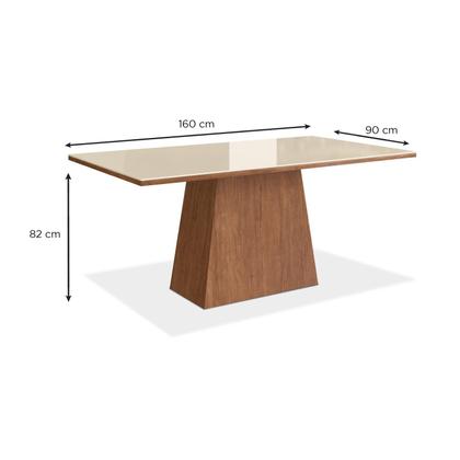 Imagem de Conjunto Mesa 160x82cm e 6 Cadeiras Madeira Maciça