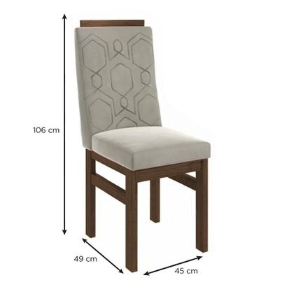 Imagem de Conjunto Mesa 160x82cm e 6 Cadeiras Madeira Maciça