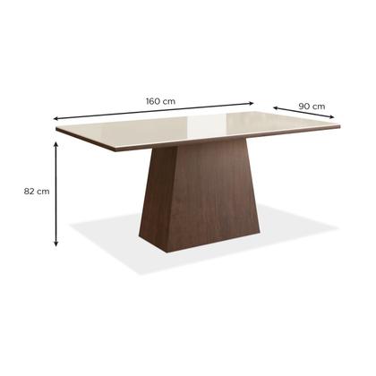 Imagem de Conjunto Mesa 160x82cm e 6 Cadeiras Madeira Maciça