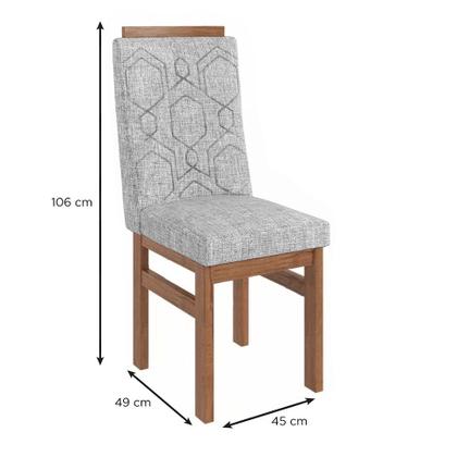 Imagem de Conjunto Mesa 160x82cm e 6 Cadeiras Madeira Maciça