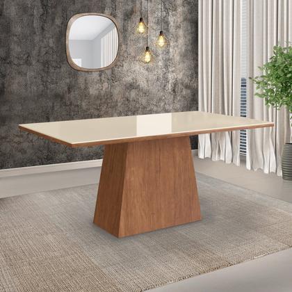 Imagem de Conjunto Mesa 160x82cm e 6 Cadeiras Madeira Maciça