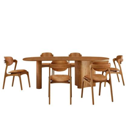 Imagem de Conjunto Mesa 180cm X 80cm Tampo Mdf Canto Copo 6 Cadeiras Celeste