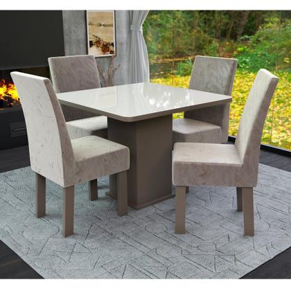 Imagem de Conjunto Mesa 4 Cadeiras Talismã New Ônix Madeira Eucalipto