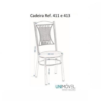 Imagem de Conjunto Mesa 8 Cadeiras Cromado Moveis