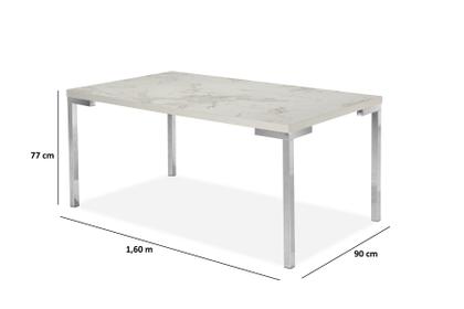 Imagem de Conjunto Mesa Aço Cromado  1,60 m + 6 Cadeira Nobre Junco