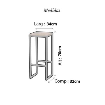 Imagem de Conjunto Mesa Alta Bar Bistrô Quadrada Vidro 4 Bancos Imbuia Industrial White
